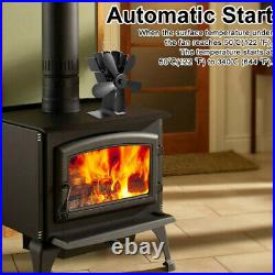 5 Blades Wood Burning Stove Fireplace Fan Heat Powered Heated Air Eco Stove Fan