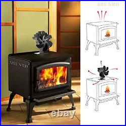 6-Blade Wood Stove Fan Heat Powered Stove Fan for Wood Burning Stove Heat Pow