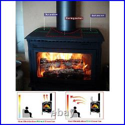 6 Blades Wood Burning Stove Fireplace Fan Silent Motors for Gas/Pellet/Wood