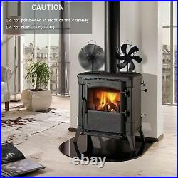 6 Blades Wood Burning Stove Fireplace Fan Silent Motors for Gas/Pellet/Wood