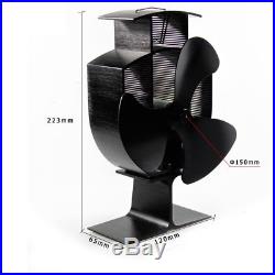 6 Heat Powered Eco Stove And USB Desk Fan For Wood Burning Fireplace Free Ship