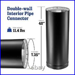 6 Inch Lightweight Galvanized Stainless Steel Double Wall Wood Burning Stove 6 Inch Lightweight Galvanized Stainless Steel Double Wall Wood Burning Stove