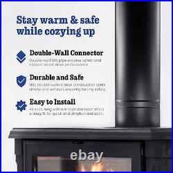 6 Inch Lightweight Galvanized Stainless Steel Double Wall Wood Burning Stove 6 Inch Lightweight Galvanized Stainless Steel Double Wall Wood Burning Stove