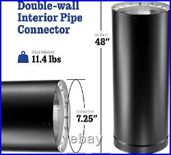 6 Inch Lightweight Galvanized Stainless Steel Double Wall Wood Burning Stove Pip 6 Inch Lightweight Galvanized Stainless Steel Double Wall Wood Burning Stove Pip