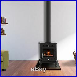 6kW Cast Iron Wood Burning Log Burner Multifuel Traditional Stove Fireplace