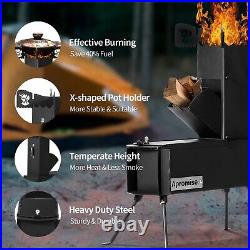 APROMISE Rocket Stove Rocket Stove Wood Burning Portable with Free Carrying