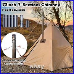 All-in-One Camping Stove Wood Burning, Portable with Spark Safety Features