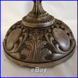 Antique 1907 Round Oak Cast Iron Wood Burning Parlor Stove Top Ornate Finial