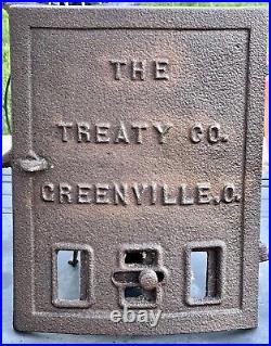 Antique Cast Iron Door for Wood Burning Stove The Treaty Co. Greenville Ohio