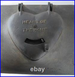 Antique Cast Iron Heart of the Home Stove Door Wood Burning Cottage Oven Furnace