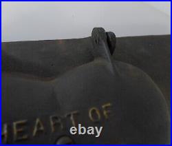 Antique Cast Iron Heart of the Home Stove Door Wood Burning Cottage Oven Furnace