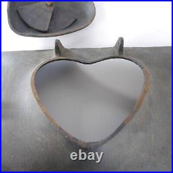 Antique Cast Iron Heart of the Home Stove Door Wood Burning Cottage Oven Furnace