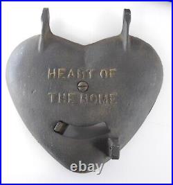 Antique Cast Iron Heart of the Home Stove Door Wood Burning Cottage Oven Furnace