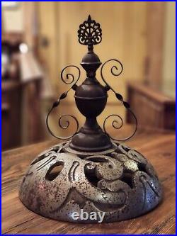 Antique Cast Iron Parlor Wood Stove Finial Salvage Decorative Topper Ornament