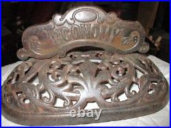 Antique Cast Iron Round Oak Wood StoveTop CROWN. Very Nice, BUY NOWithGOOD OFFER