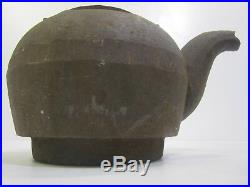 Antique Large Cast Iron Kettle Teapot From Wood Burning Stove Swing Handle Lid