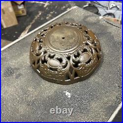 Antique Old Round Oak Parlor Wood Stove Ornate Topper Cast Iron Parts