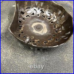 Antique Old Round Oak Parlor Wood Stove Ornate Topper Cast Iron Parts