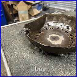 Antique Old Round Oak Parlor Wood Stove Ornate Topper Cast Iron Parts