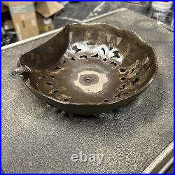 Antique Old Round Oak Parlor Wood Stove Ornate Topper Cast Iron Parts