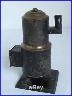 Antique Sales Man Wood Burning Sample Stove Tin Tole and Brass 19th c
