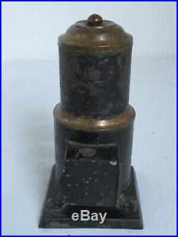 Antique Sales Man Wood Burning Sample Stove Tin Tole and Brass 19th c