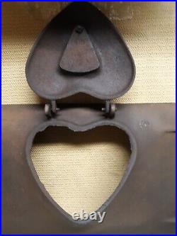 Antique The Heart of the Home cast iron wood-burning stove door 25 X 12 -25#