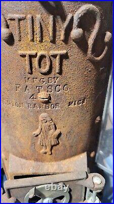 Antique Tiny Tot Wood Stove Mfg By Fatsco In Benton Harbor, Mich. 1890's-1920's
