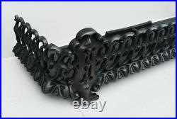 Antique Victorian Ornate Cast iron Fire Fireplace Woodburning Stove Kerb Fender