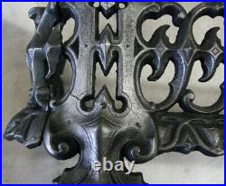 Antique Victorian Ornate Cast iron Fire Fireplace Woodburning Stove Kerb Fender