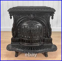 Antique Victorian T&P Albany Parlor Wood Stove Fireplace