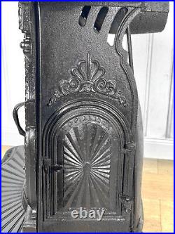 Antique Victorian T&P Albany Parlor Wood Stove Fireplace