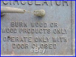 Antique/vintage Cast Iron Wood Burning Circulator Stove/fireplace Insert Door