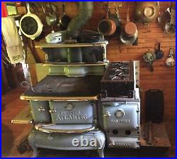 Atlantic Princess Wood Burning Cook Stove from 1905 with Gas Sidecar
