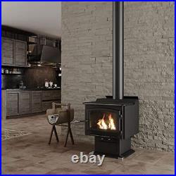 Aw3200ep 3200 Sq. Ft. Epa Certified Pedestal Wood Burning Stove With Blower Blac