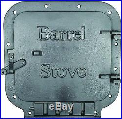 BARREL STOVE KIT Cast Iron Wood Burning Drum Heater Part Flue Collar Damper NEW