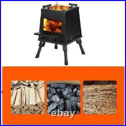 BBQ Grill Stainless Steel Camping Stove Portable Foldable Wood Burning Stove