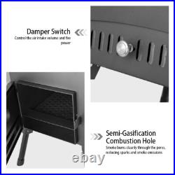 (BLACK Bilateral Windows)Outdoor Camping Wood-burning Stove Firewood Burner DY9