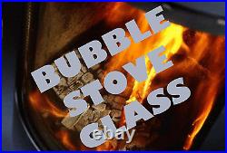 BUBBLE STOVE GLASS No 1,2,3, SHAPED HIGH DEFINITION MADE TO MEASURE SCHOTT ROBAX