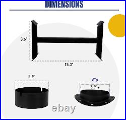 Barrel Stove Kit Wood Burning Double Drum Adapter Cabin Garage Heater Pole Barn