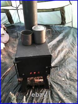 Base Camp Wood Stove with stove pipe kit Free US shipping
