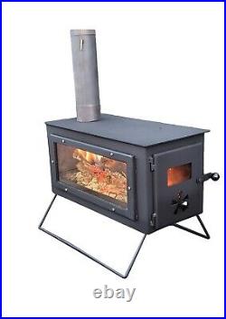 Bell Tent Glass Log Burner Wood Burning Stove Oven