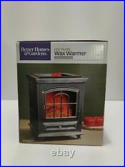 Better Homes & Garden Wood Burning Stove Wax Warmer Flickering Fireplace TT