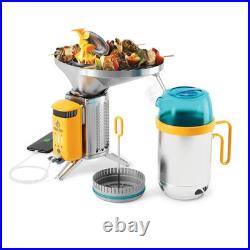 BioLite CampStove Electricity Generating Wood Stove Complete Cook Set Kit Box