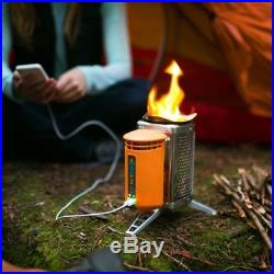 BioLite Wood Burning Camp Stove Power Furnace First Generation Orange & Silver