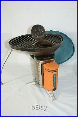BioLite Wood Burning Camp Stove with USB Charging and Portable Grill Set