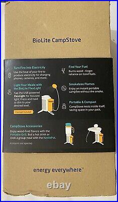 Biolite Wood Burning Campstove Usb Charge Camp/camping Cook System Stove New Biolite Wood Burning Campstove Usb Charge Camp/camping Cook System Stove New