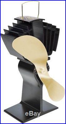 Black / Gold Eco-fan For A Wood Burning Stove Airmax 812 Caframo