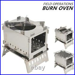 Bonfire Stove BBQ Grill Fire Pit Non Stick Mat Reusable Oven Wood Burning Tool