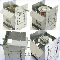 Bushcraft Camp Stove Kit Wood Burning/Multi-Fuel, Collapsible Stainless Steel